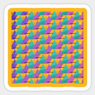 Geometric Memphis #2 - Repeat Pattern Art Decor Design Sticker